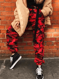 Yooulike Women's Camouflage Joggers Cargo Pants Trousers Buttons Zipper Hip Hop Leisure Sports Fashion Casual Long Sweatpants