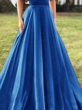 Yooulike Solid Color Draped V-Neck Sleeveless Elegant Evening Wedding Party Ceremony Maxi Dress