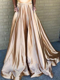 Yooulike Solid Color Draped V-Neck Sleeveless Elegant Evening Wedding Party Ceremony Maxi Dress