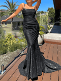 Yooulike Sequin Shimmer Ruffle Mermaid Backless Sleeveless Evening Party Prom Bodycon Maxi Dress