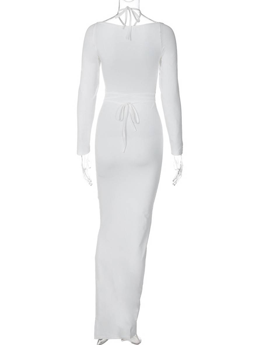 Yooulike Women Cut Out Bodycon Dress Lace Up Hollow Out Long Sleeve Casual Chic Long Dress Yooulike Women Cut Out Bodycon Dress Lace Up Hollow Out Long Sleeve Casual Chic Long Dress
