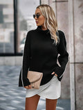 Yooulike Plain Pullover Sweaters for Women Thick Thread Pullover High Neck Long Sleeve Elegant Chic Turtleneck Sweaters