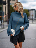 Yooulike Plain Pullover Sweaters for Women Thick Thread Pullover High Neck Long Sleeve Elegant Chic Turtleneck Sweaters