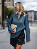 Yooulike Plain Pullover Sweaters for Women Thick Thread Pullover High Neck Long Sleeve Elegant Chic Turtleneck Sweaters