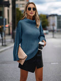 Yooulike Plain Pullover Sweaters for Women Thick Thread Pullover High Neck Long Sleeve Elegant Chic Turtleneck Sweaters