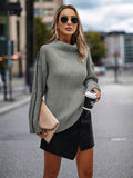 Yooulike Plain Pullover Sweaters for Women Thick Thread Pullover High Neck Long Sleeve Elegant Chic Turtleneck Sweaters