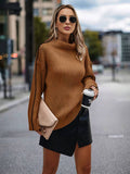 Yooulike Plain Pullover Sweaters for Women Thick Thread Pullover High Neck Long Sleeve Elegant Chic Turtleneck Sweaters