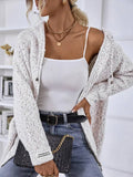 Yooulike Women Fuzzy Knit Hoodie Jacket Zipper Long Sleeve Hooded Sweater Casual Loose Chic Winter Fall Cardigans