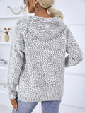 Yooulike Women Fuzzy Knit Hoodie Jacket Zipper Long Sleeve Hooded Sweater Casual Loose Chic Winter Fall Cardigans