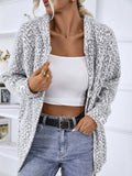 Yooulike Women Fuzzy Knit Hoodie Jacket Zipper Long Sleeve Hooded Sweater Casual Loose Chic Winter Fall Cardigans