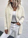 Yooulike Women Fuzzy Knit Hoodie Jacket Zipper Long Sleeve Hooded Sweater Casual Loose Chic Winter Fall Cardigans